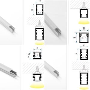 Aluminum LED Profile - Surface Mount 1M Silver