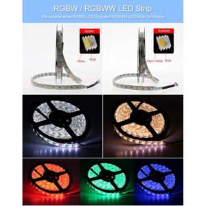 RGB+White LED Strip Light - 120LED/m High Density