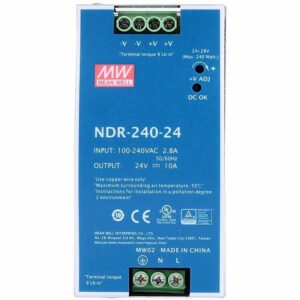 LED Power Supply - 60W 24V DIN Rail Mean Well NDR-60-24 Compatible