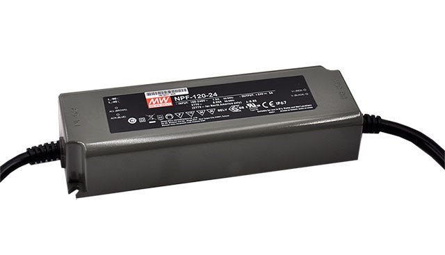 Mean Well NPF-60D-24 60W 24V IP67 Waterproof LED Power Supply with 3-in-1 Dimming